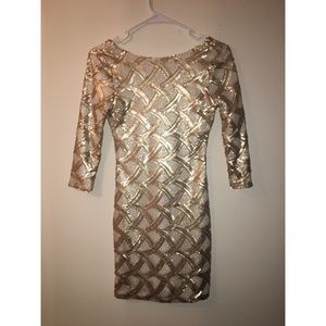 Gold Sequin Dress